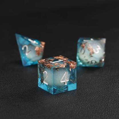 BLue Copper Foil Liquid Core Dice