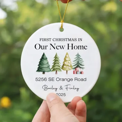 First Christmas in Our New Home Christmas Ornaments