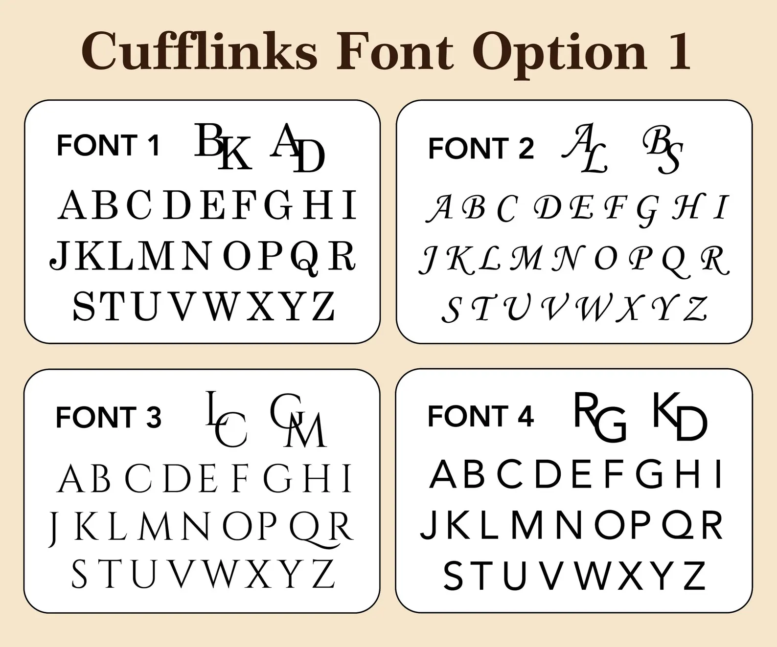 Personalized Cufflinks – Custom Initials, Wedding & Best Man Gifts