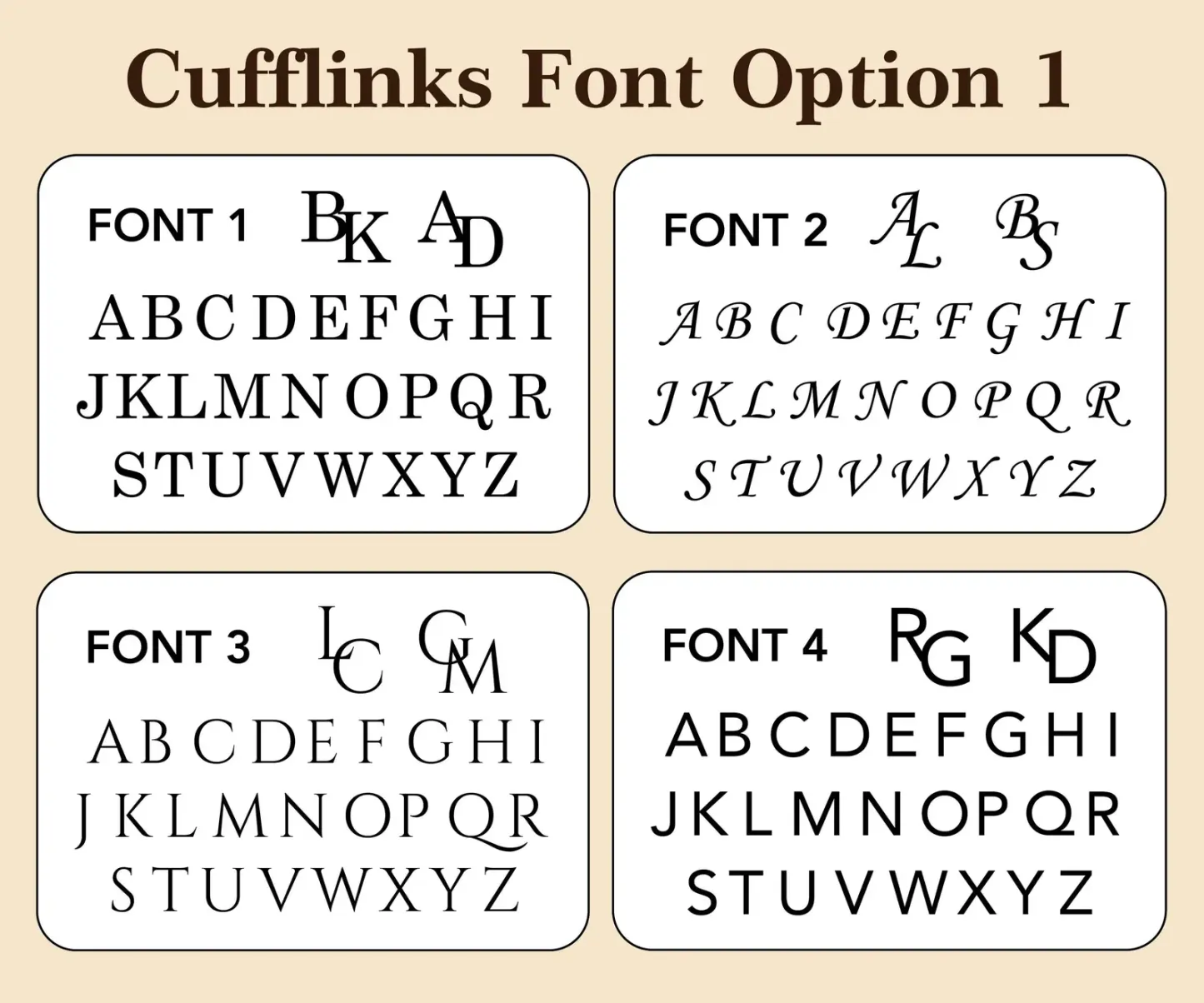 Personalized Cufflinks – Custom Initials, Wedding & Best Man Gifts