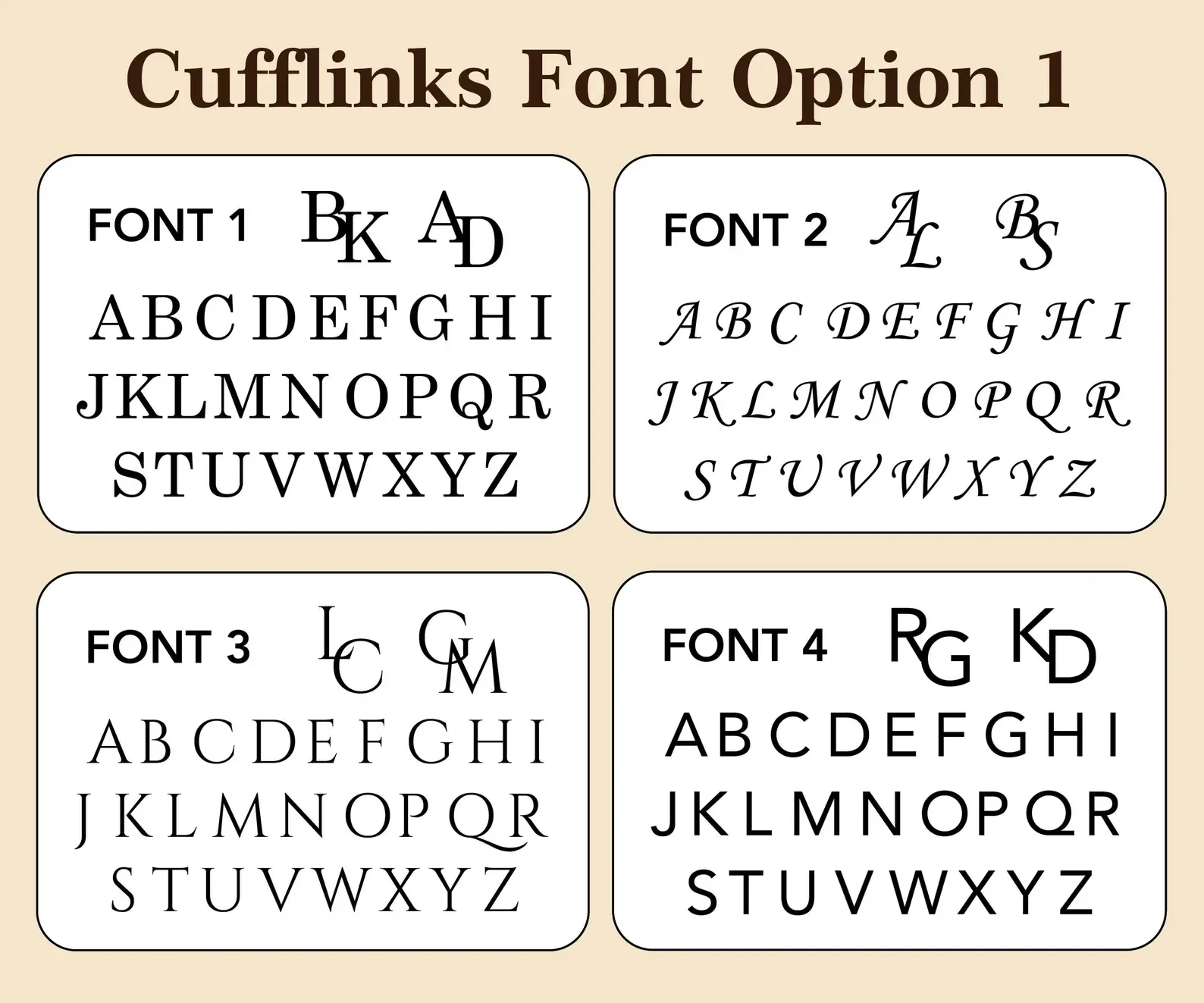 Personalized Cufflinks – Custom Initials, Wedding & Best Man Gifts