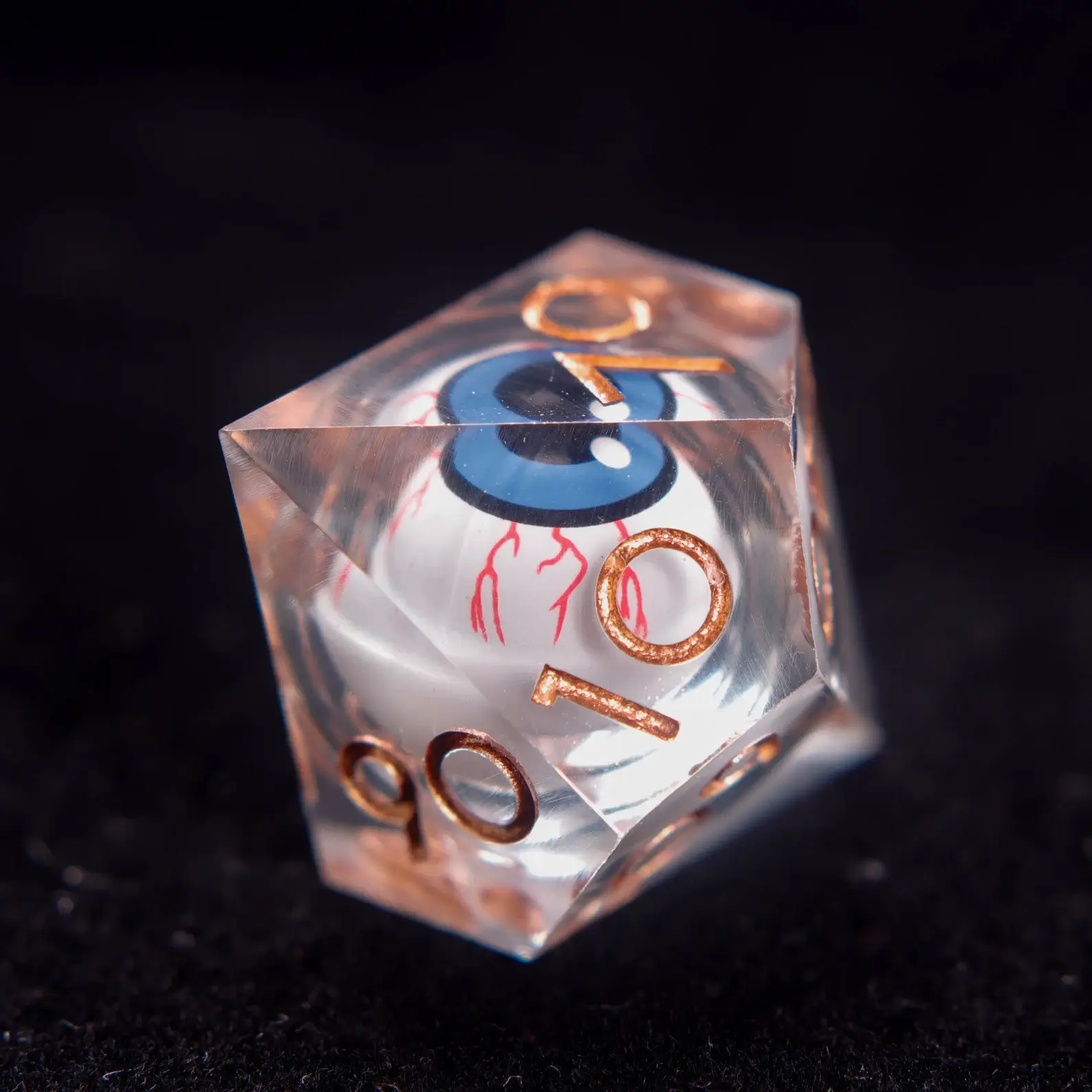 Moving Eyes D&D Dice Set – Liquid Core D6 & D20, Sharp Edge RPG Dice, Perfect Gift for Players