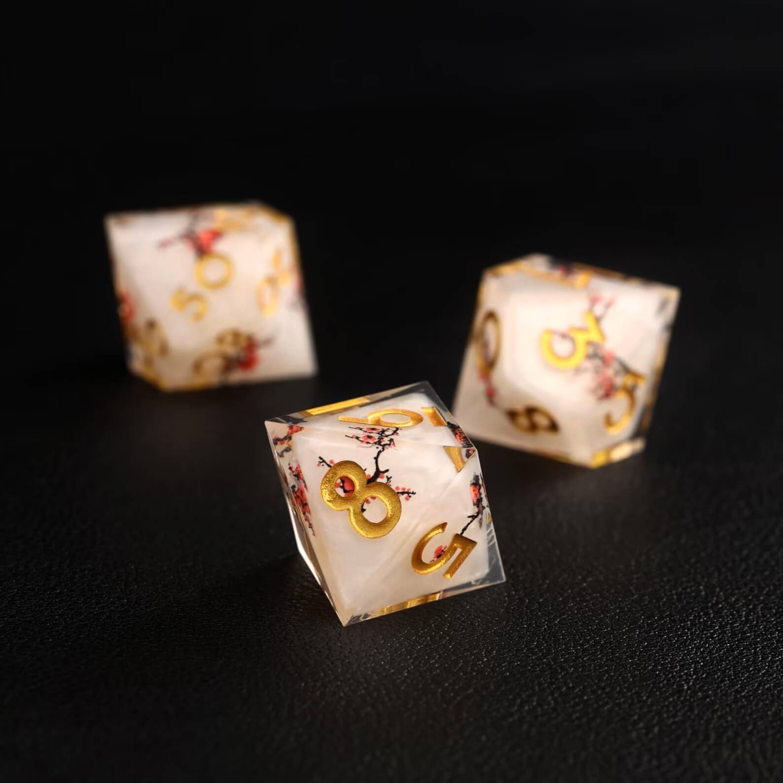 Botanical D&D Dice Set - Floral Resin Multi-Sided Dice