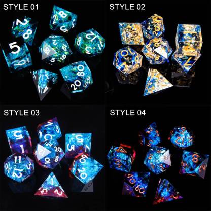 Blue Lightning DND D20 Dice