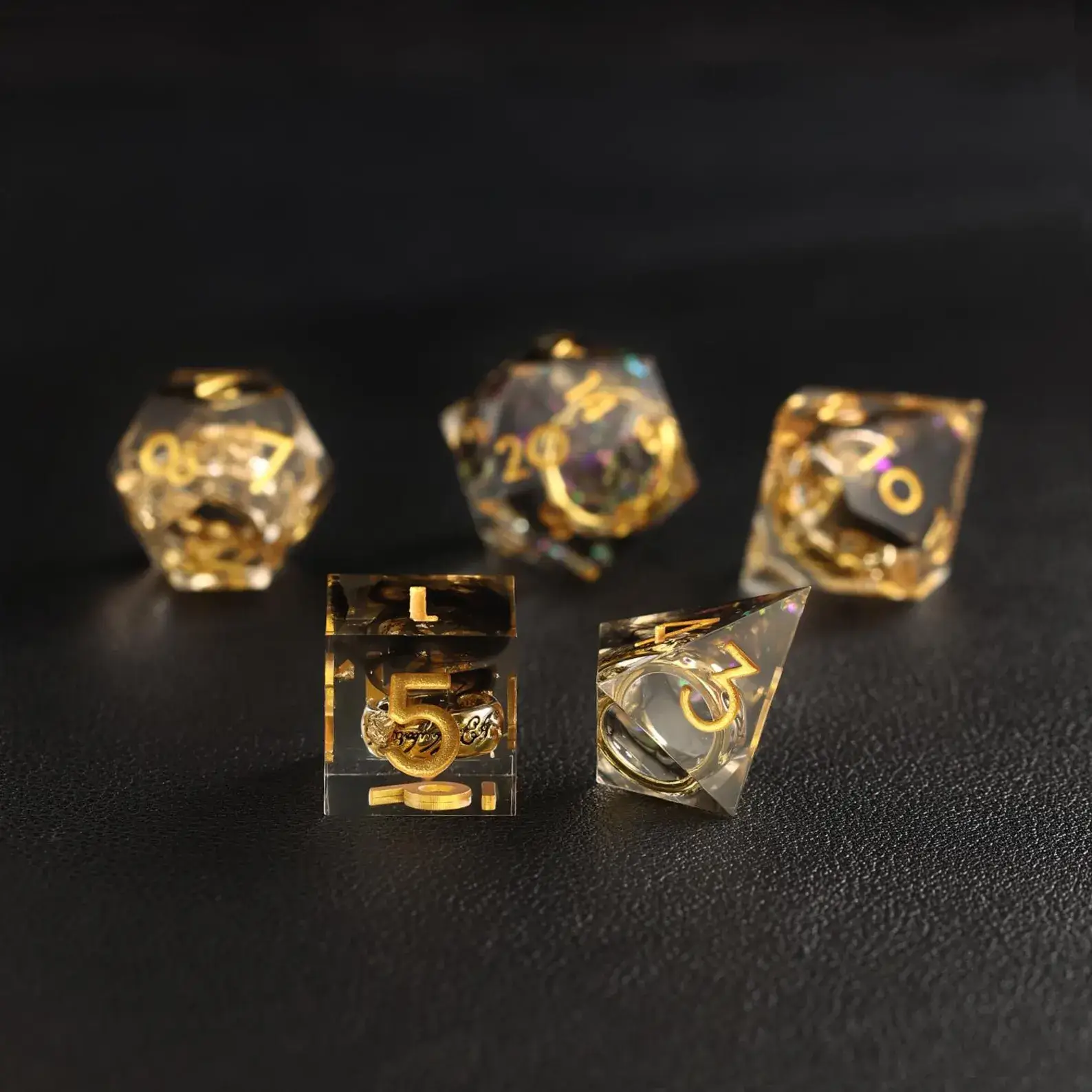 Black Brass Ring Dice – The Lord of the Rings Dice Set