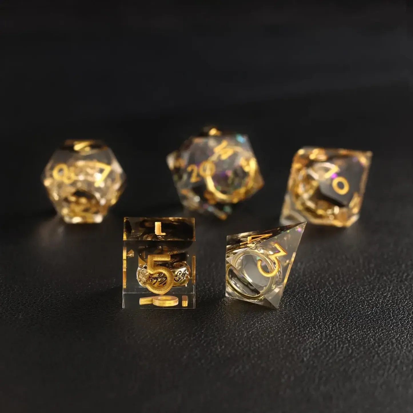 Black Brass Ring Dice – The Lord of the Rings Dice Set