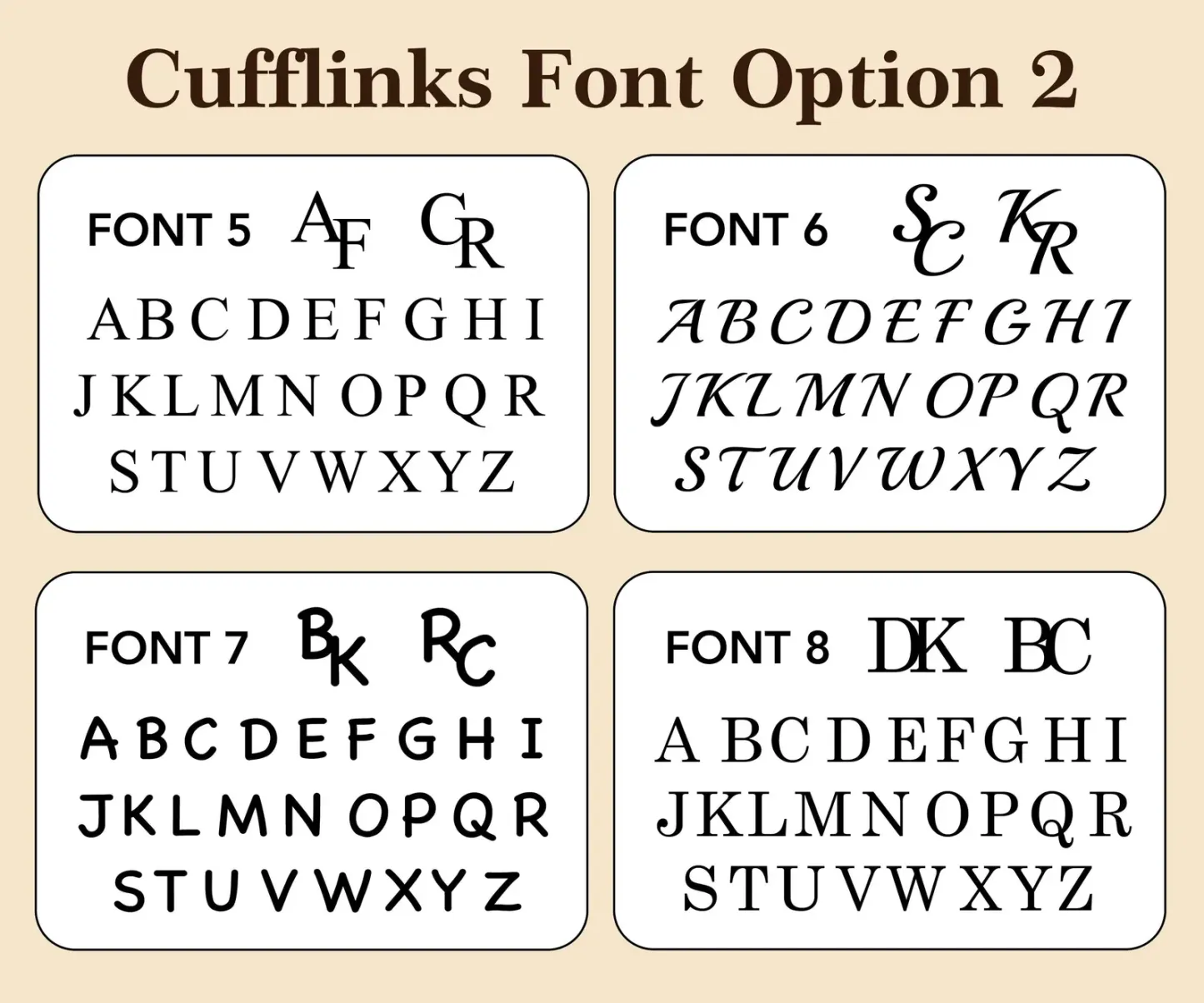 Personalized Cufflinks – Custom Initials, Wedding & Best Man Gifts