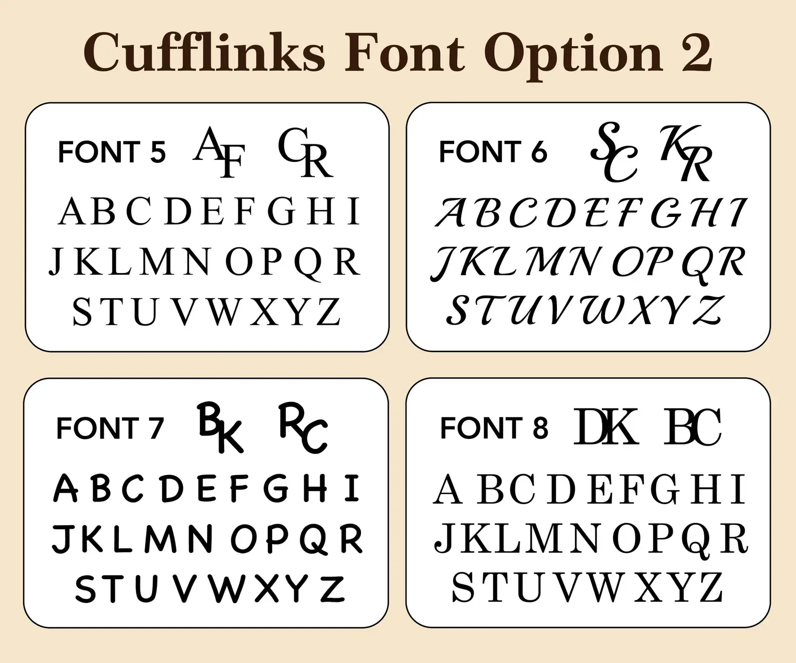 Personalized Cufflinks – Custom Initials, Wedding & Best Man Gifts