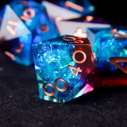 Purple & Blue D&D Dice Set – Perfect Gift for Players & Collectors
