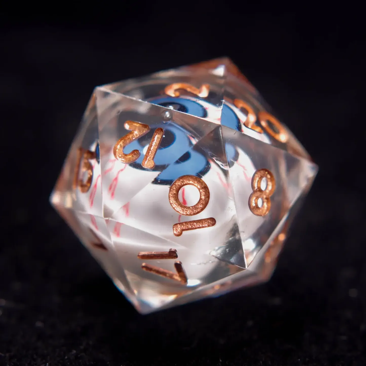 Moving Eyes D&D Dice Set – Liquid Core D6 & D20, Sharp Edge RPG Dice, Perfect Gift for Players