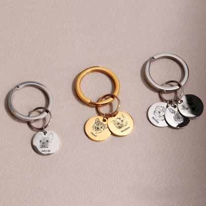 Personalized Pet Keychain | Dog & Cat Memorial Gift
