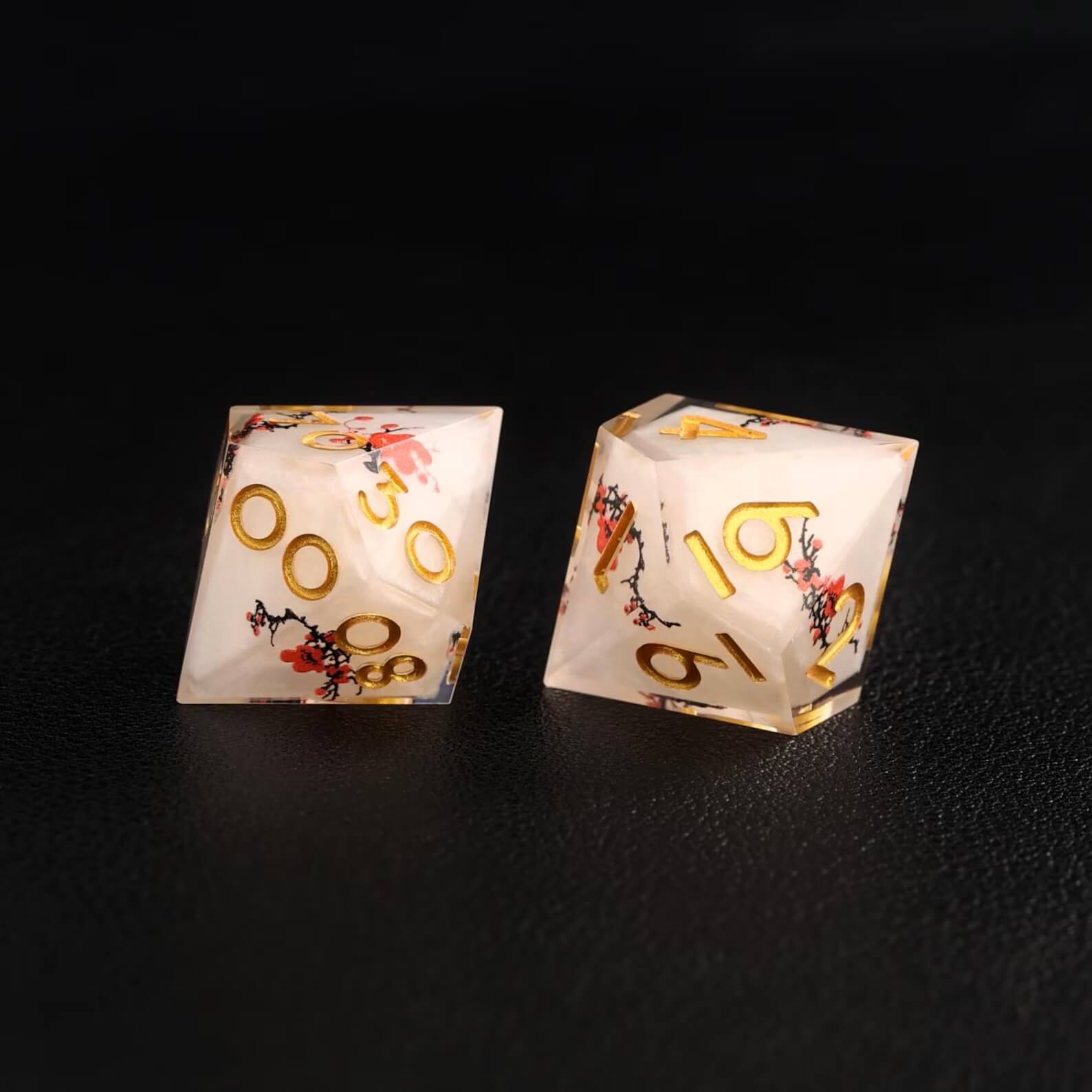 Botanical D&D Dice Set - Floral Resin Multi-Sided Dice