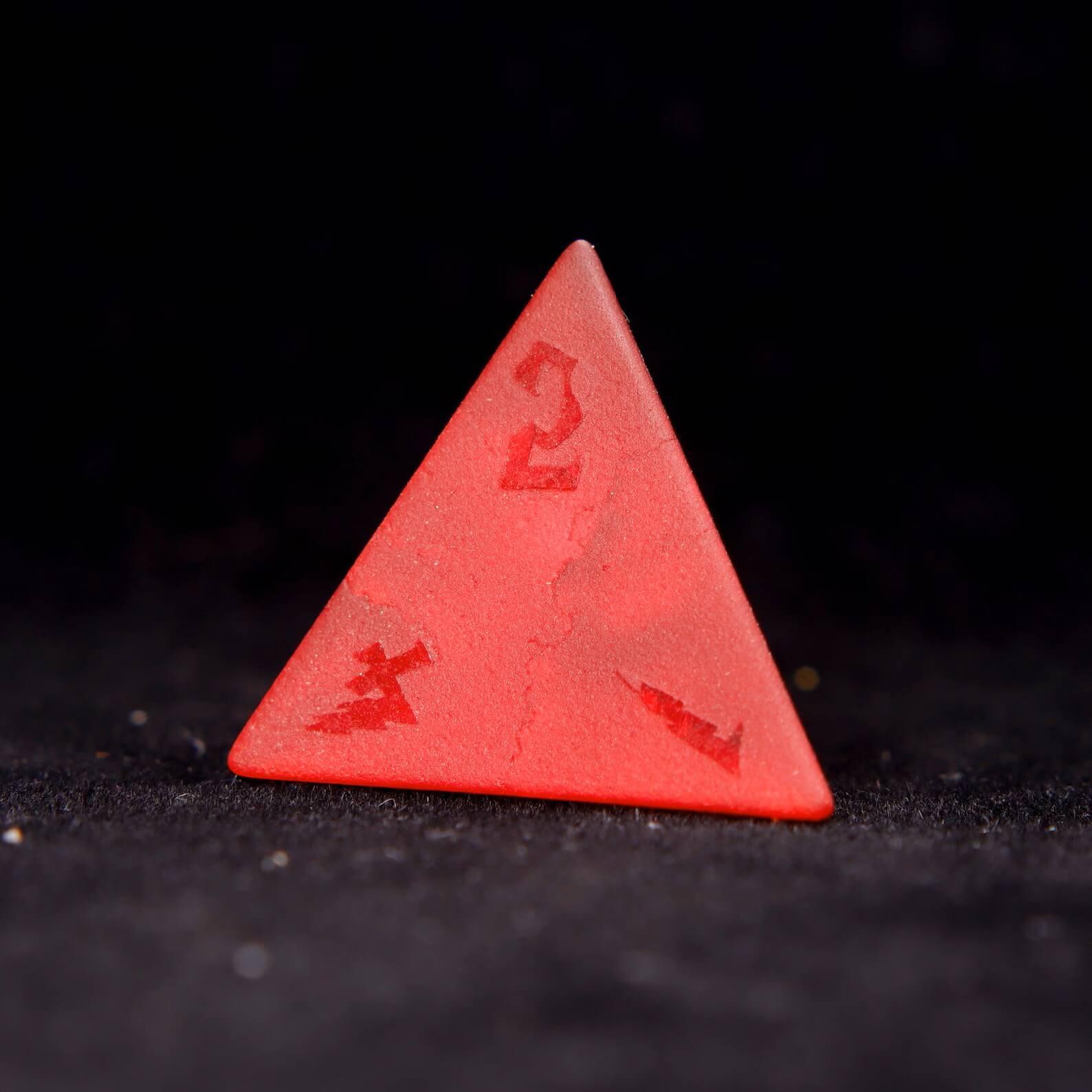 Red Glass Sharp Edge D&D Dice Set, Dungeons and Dragons Polyhedral RPG Gemstone Dice Set