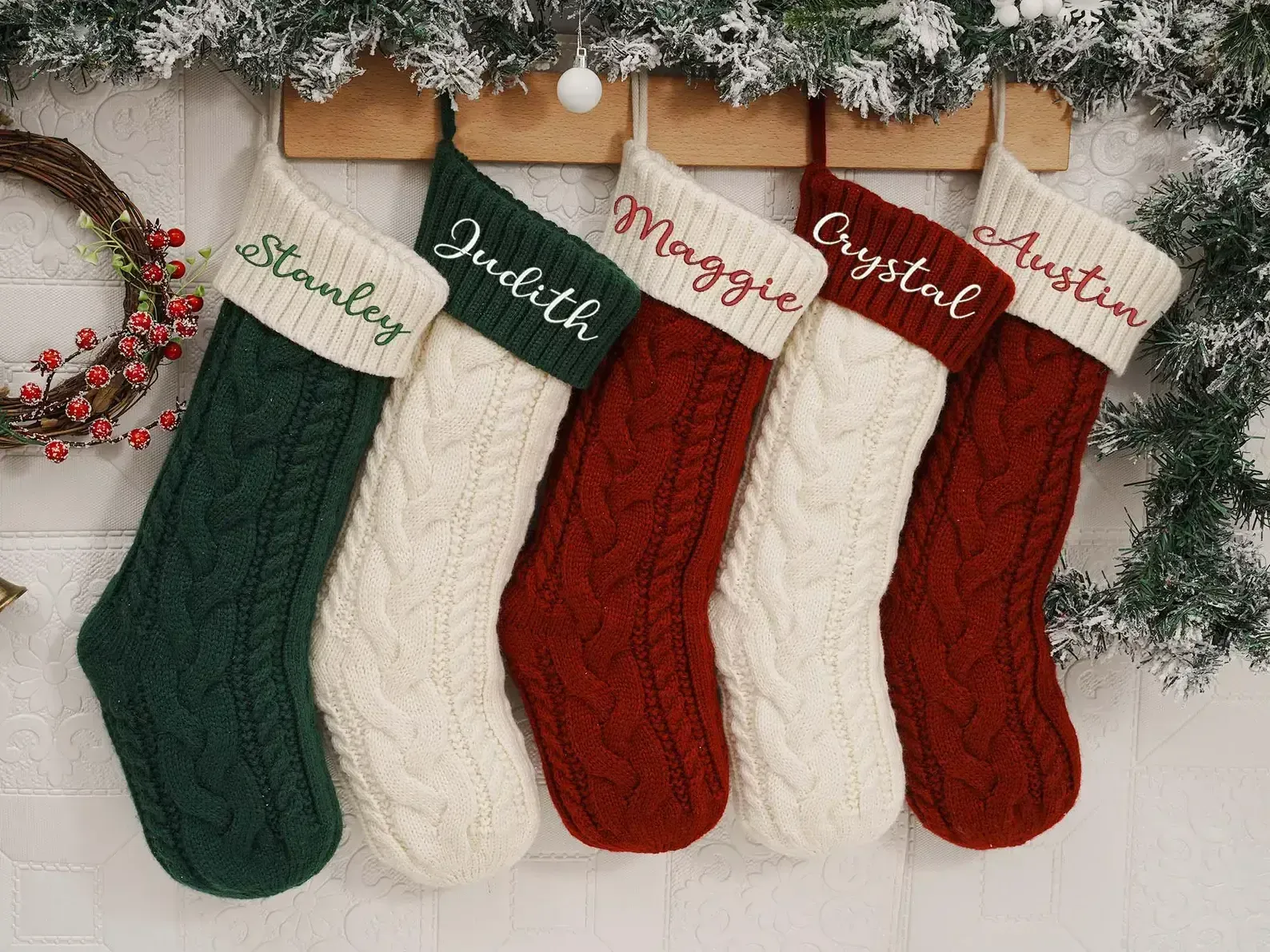 Personalized Farmhouse Holiday Stockings - Perfect Christmas Gift & Decoration
