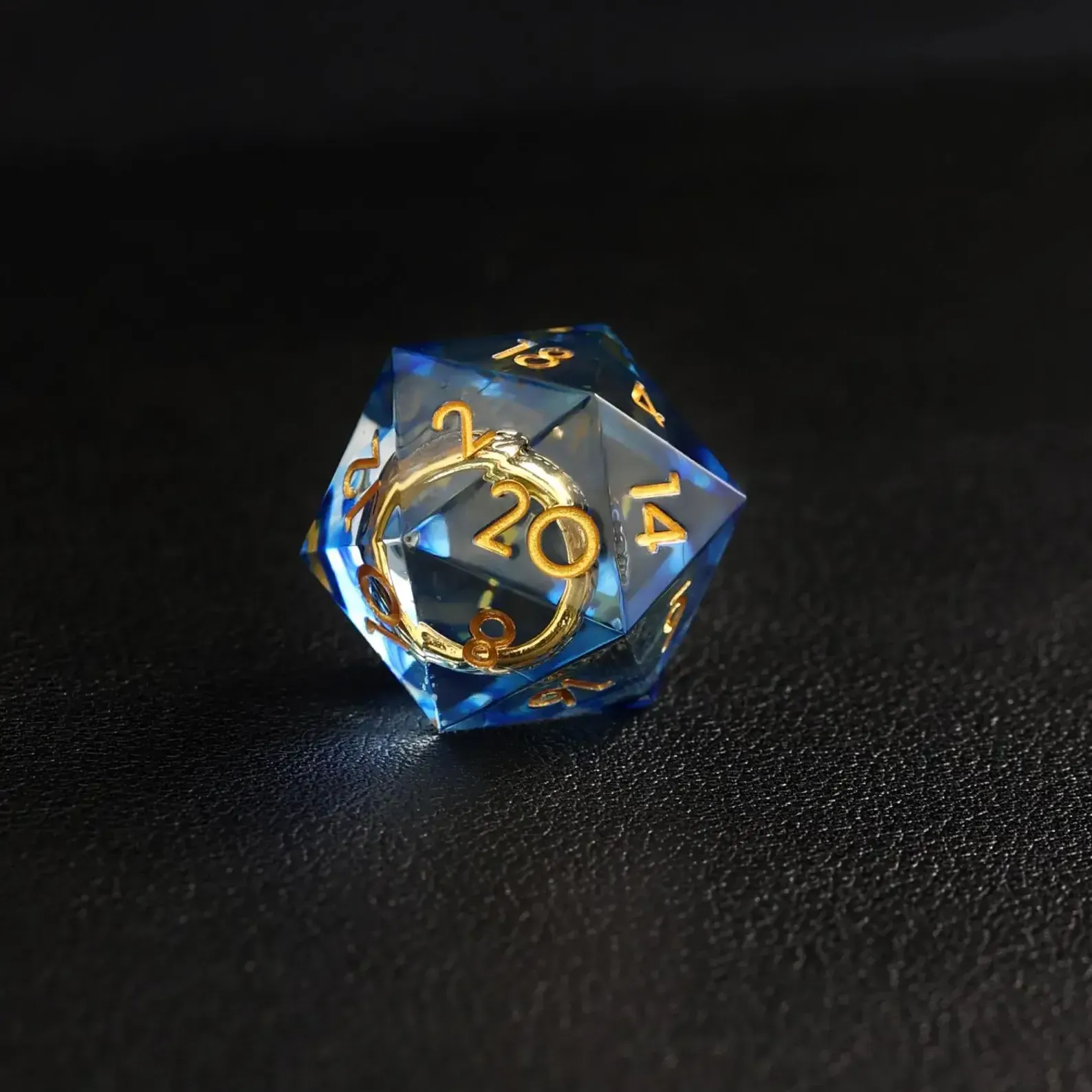 Blue Brass Ring Dice – The Lord of the Rings Dice Set