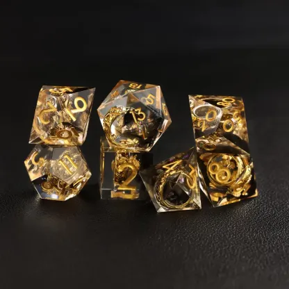 Black Brass Ring Dice – The Lord of the Rings Dice Set