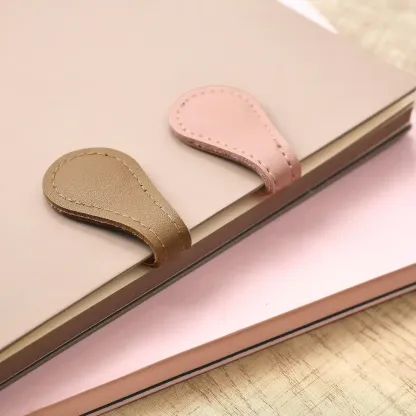 Personalized Leather Magnetic Bookmark – Initials/Name Gift for Men & Women