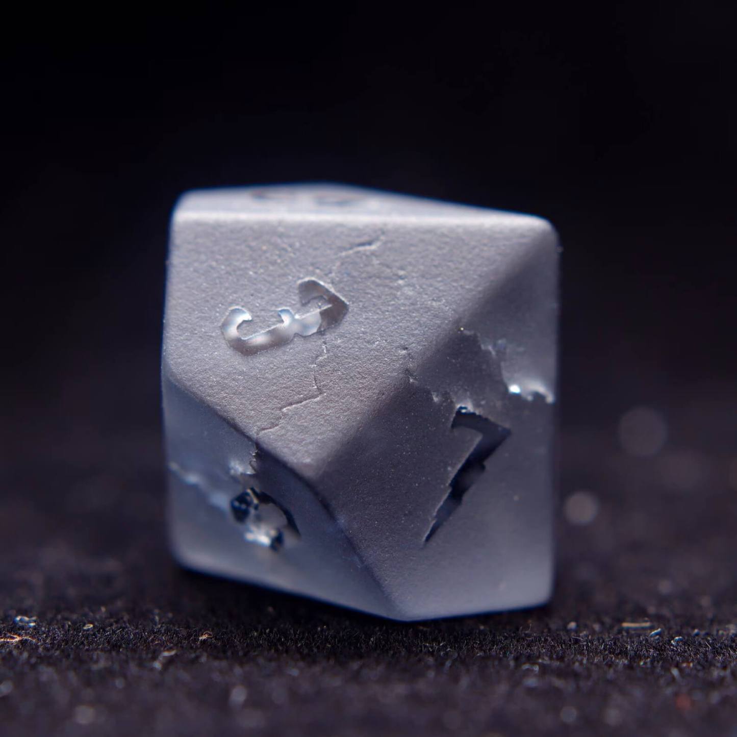 Black Sparkle D&D Gem Dice Set – Matte Black, Sharp Edge, Perfect RPG Gift for Boyfriend