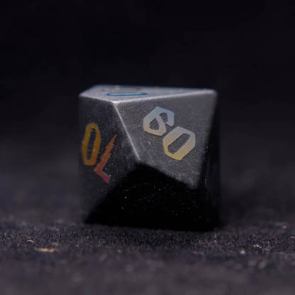 Black Obsidian DND Dice Set – Matte Sharp Edge Polyhedral Dice for D&D RPG