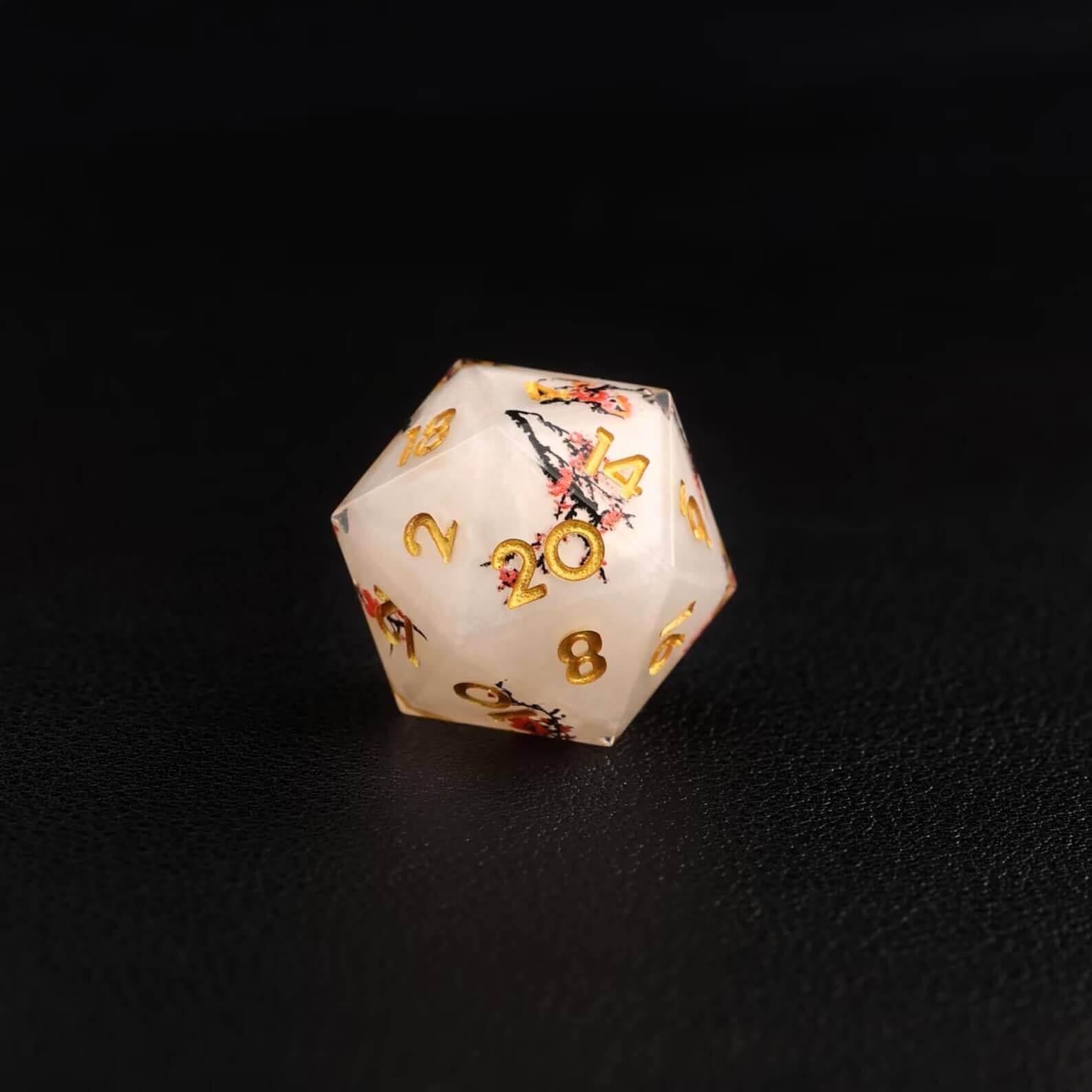 Botanical D&D Dice Set - Floral Resin Multi-Sided Dice