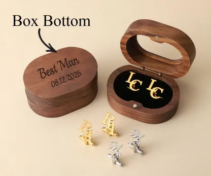 Personalized Cufflinks – Custom Initials, Wedding & Best Man Gifts