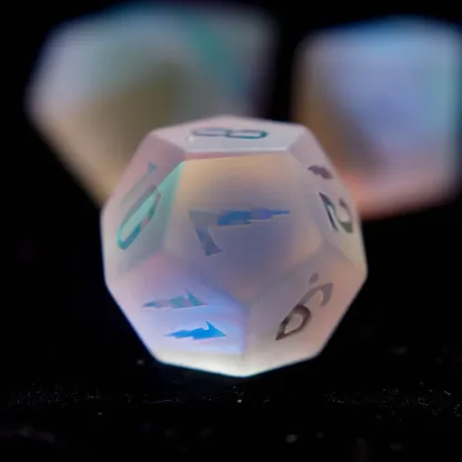 Rainbow Stained Glass DND Dice – Transparent Crystal-Like Dice for Collectors & Gamers