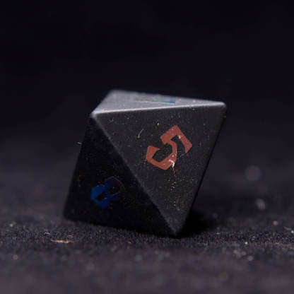 Black Obsidian DND Dice Set – Matte Sharp Edge Polyhedral Dice for D&D RPG