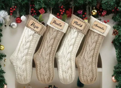 Personalized Farmhouse Holiday Stockings - Perfect Christmas Gift & Decoration