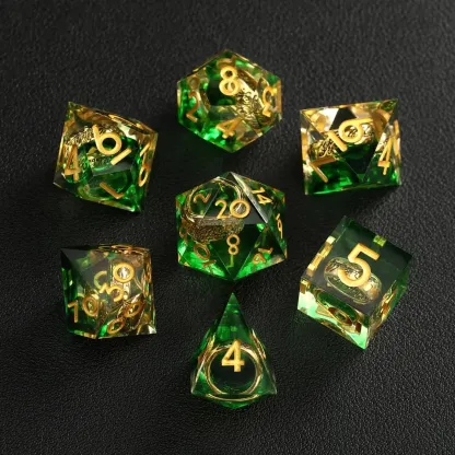 Green Brass Ring Dice – The Lord of the Rings Dice Set
