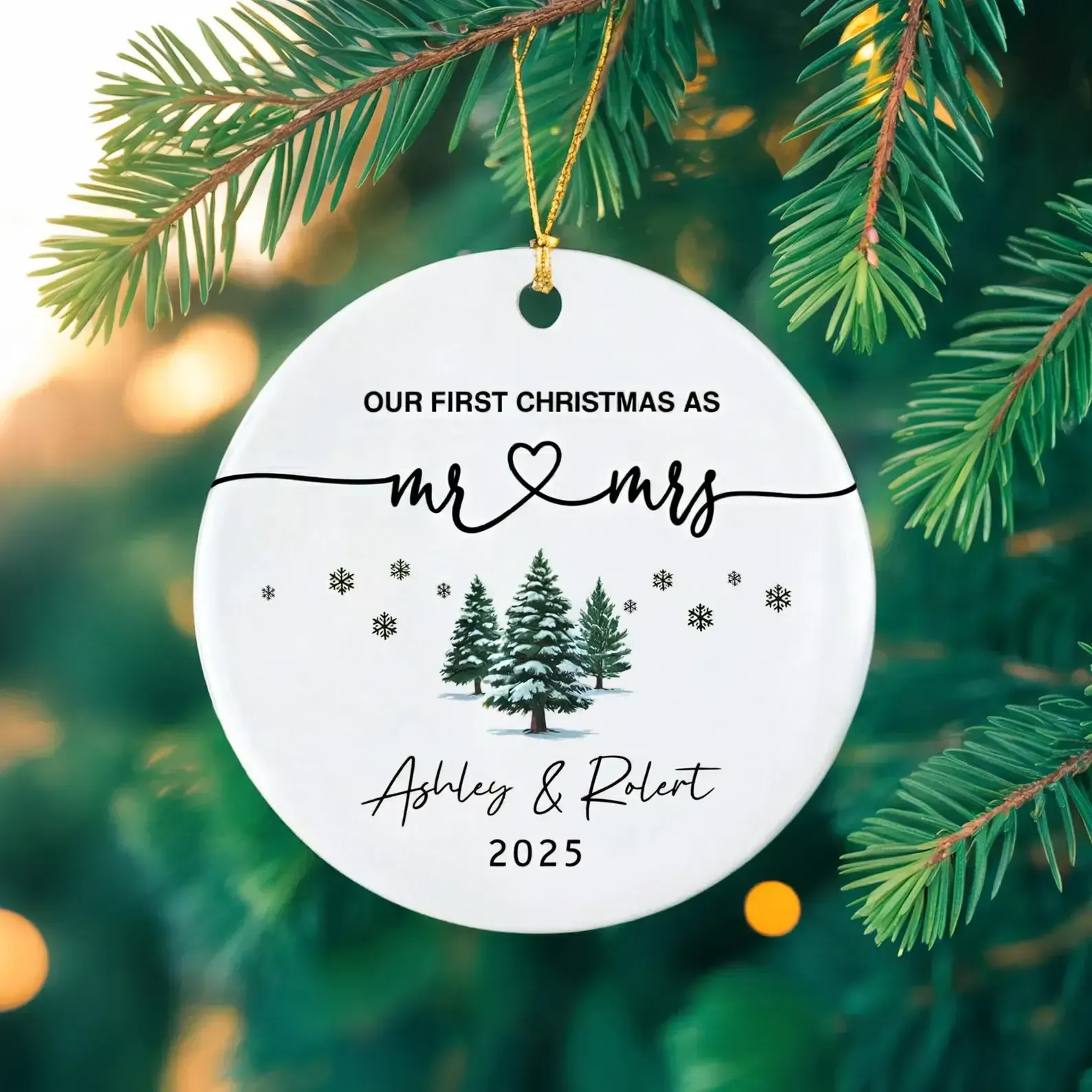 Our 1st Christmas Mr & Mrs Ornament