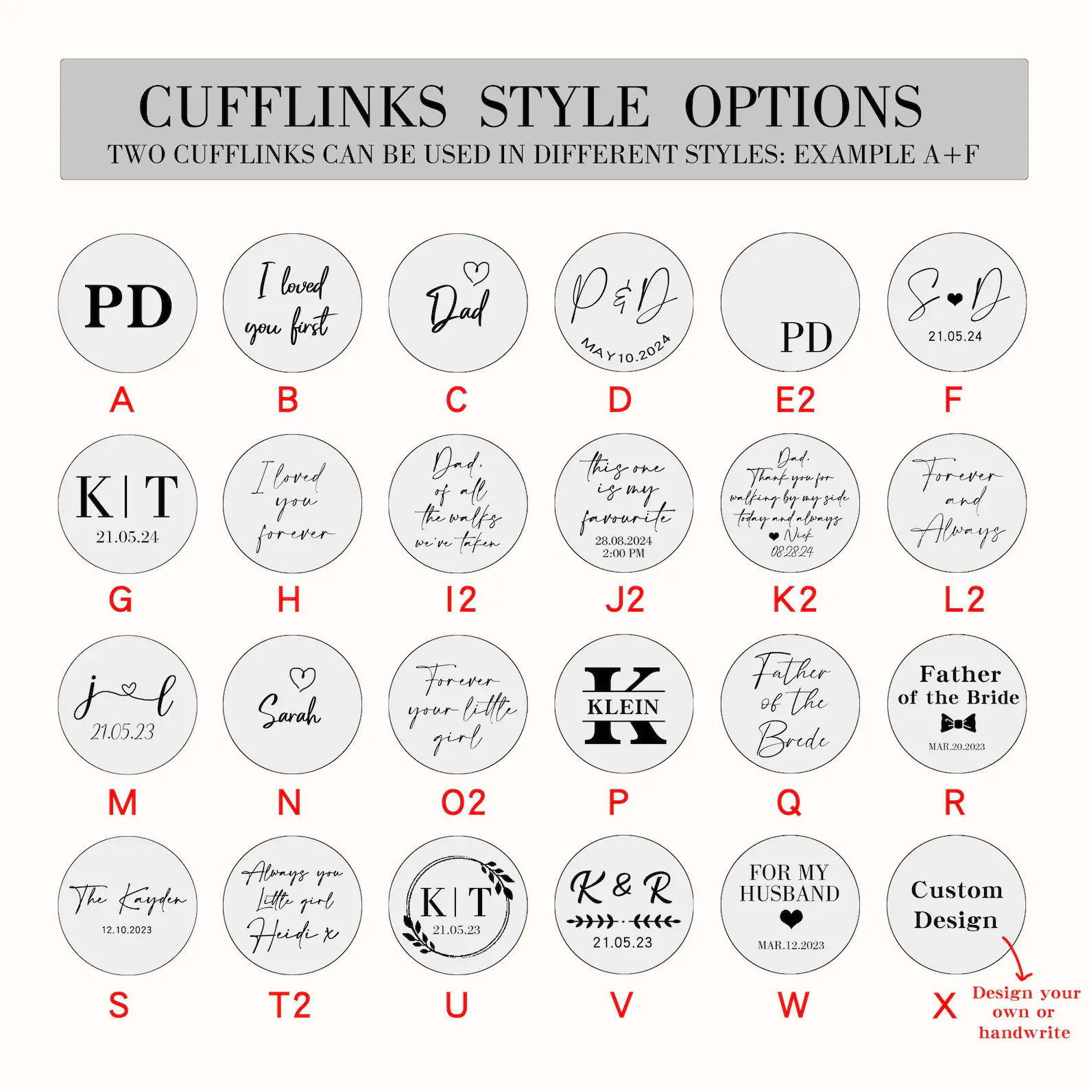 Personalized Engraved Cufflinks with Versatile Gift Box – Wedding & Anniversary Gift