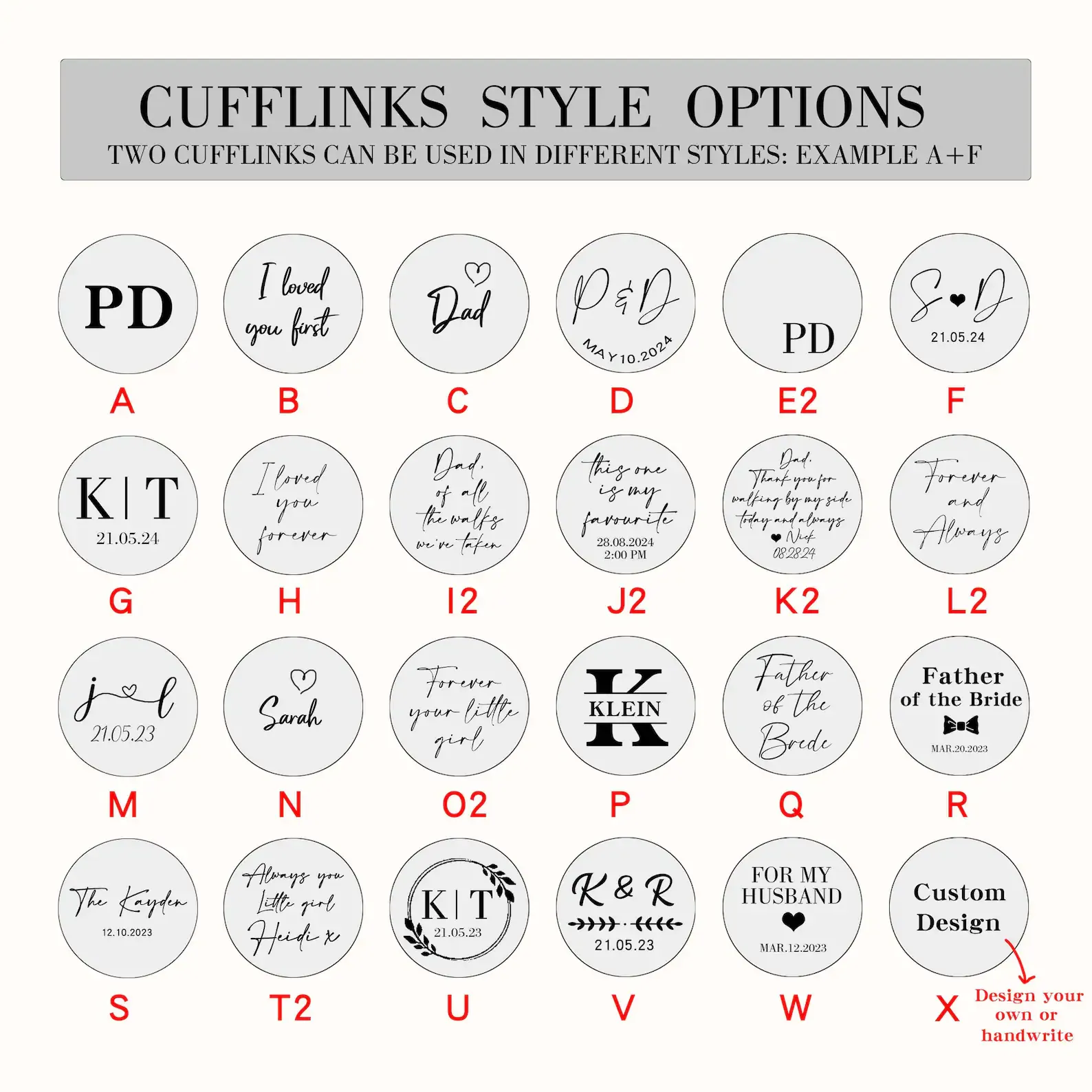 Personalized Engraved Cufflinks with Versatile Gift Box – Wedding & Anniversary Gift