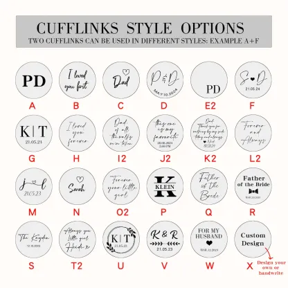 Personalized Engraved Cufflinks with Versatile Gift Box – Wedding & Anniversary Gift