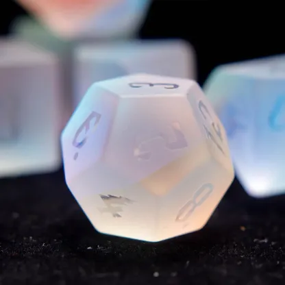 Rainbow Stained Glass DND Dice – Transparent Crystal-Like Dice for Collectors & Gamers