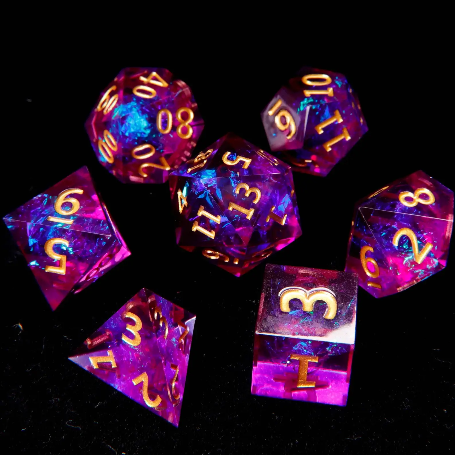 Light Purple D&D Dice Set – D20 & D6, Sharp Edge, Perfect RPG Gift
