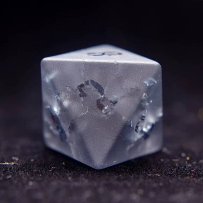 Black Sparkle D&D Gem Dice Set – Matte Black, Sharp Edge, Perfect RPG Gift for Boyfriend