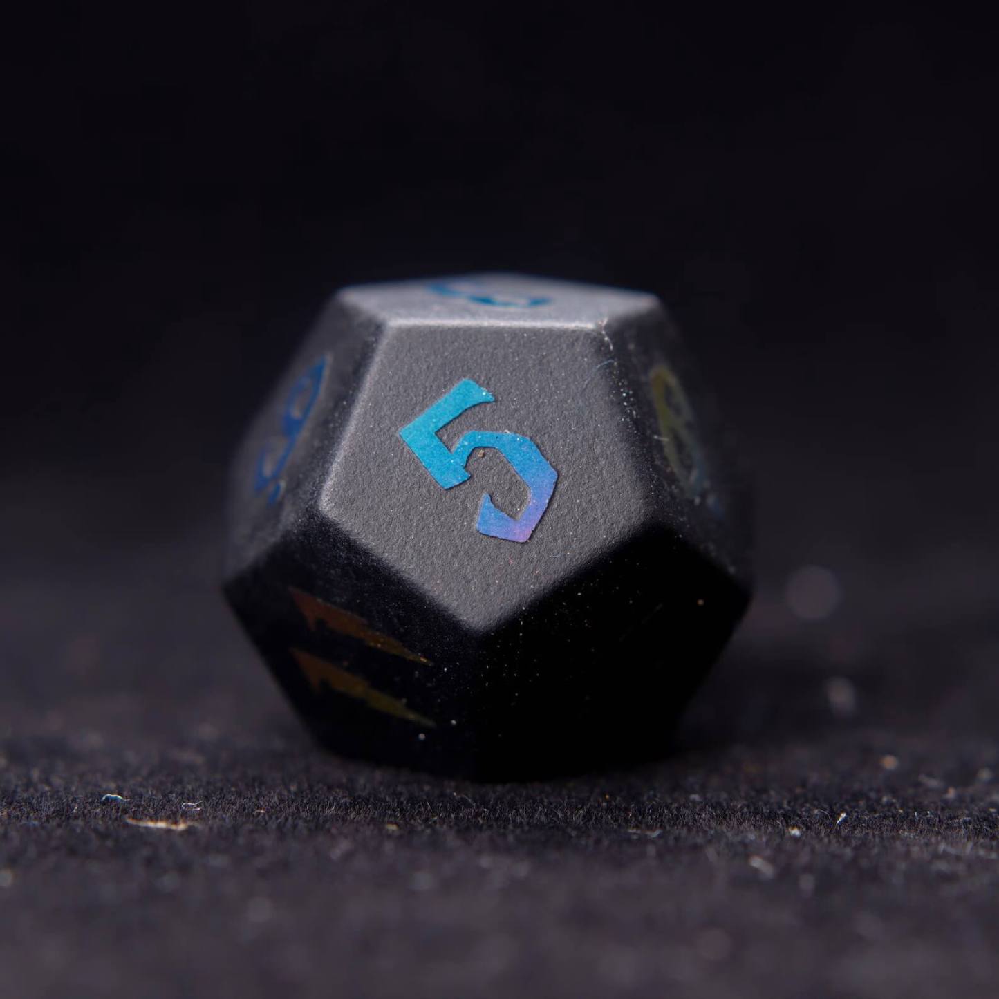 Black Obsidian DND Dice Set – Matte Sharp Edge Polyhedral Dice for D&D RPG