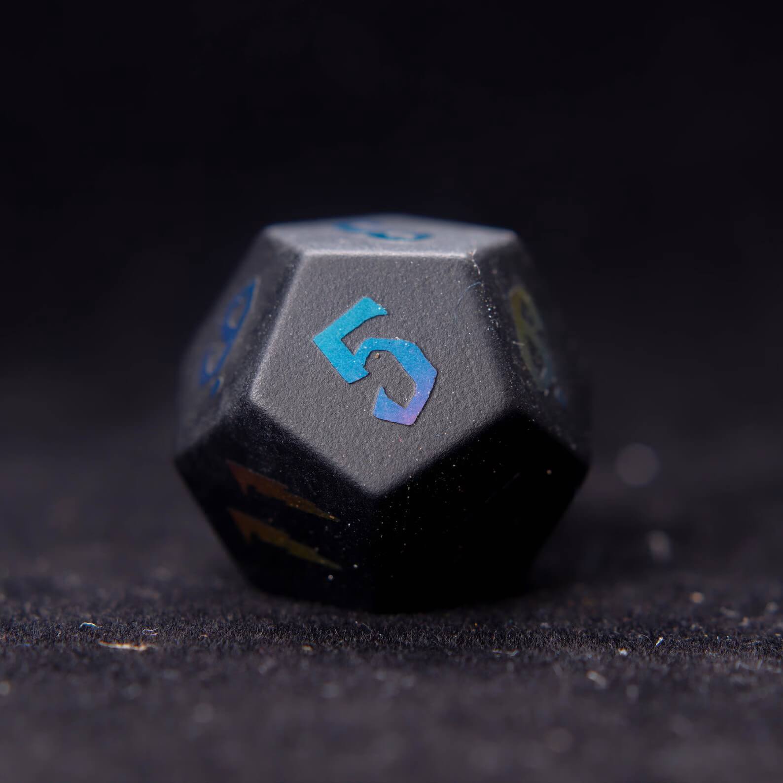 Black Obsidian DND Dice Set – Matte Sharp Edge Polyhedral Dice for D&D RPG