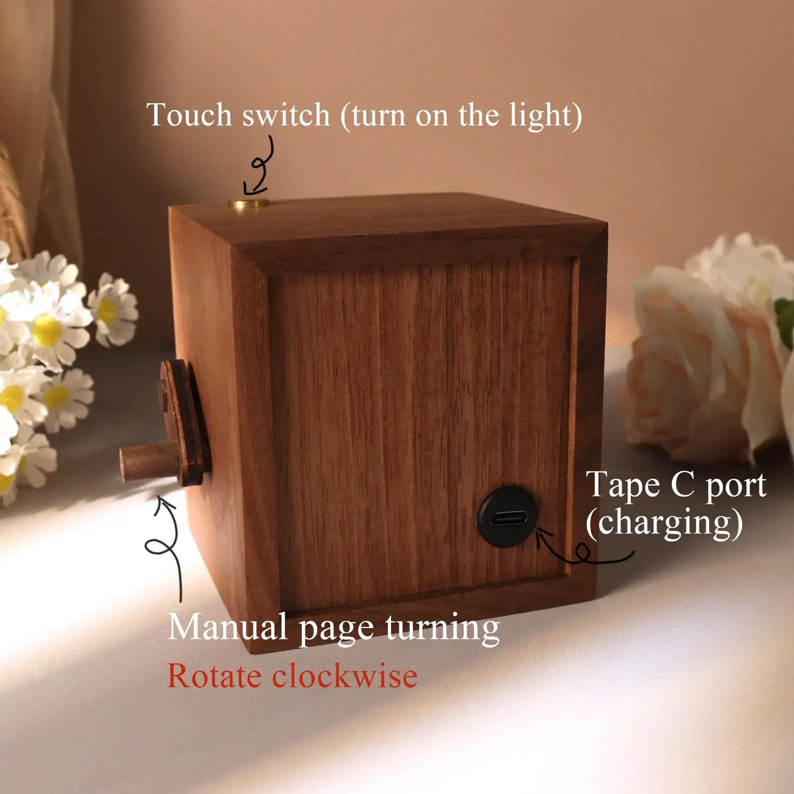 Hand-Cranked Flipbook Photo Frame – Custom Animation Box with Light, Unique Anniversary Gift