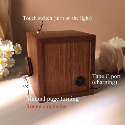 Hand-Cranked Flipbook Photo Frame – Custom Animation Box with Light, Unique Anniversary Gift