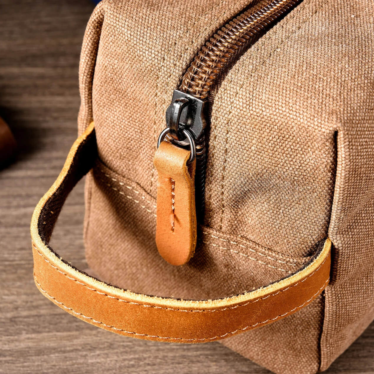 Custom Canvas Men's Toiletry Bag – Personalized Wash Bag with Name