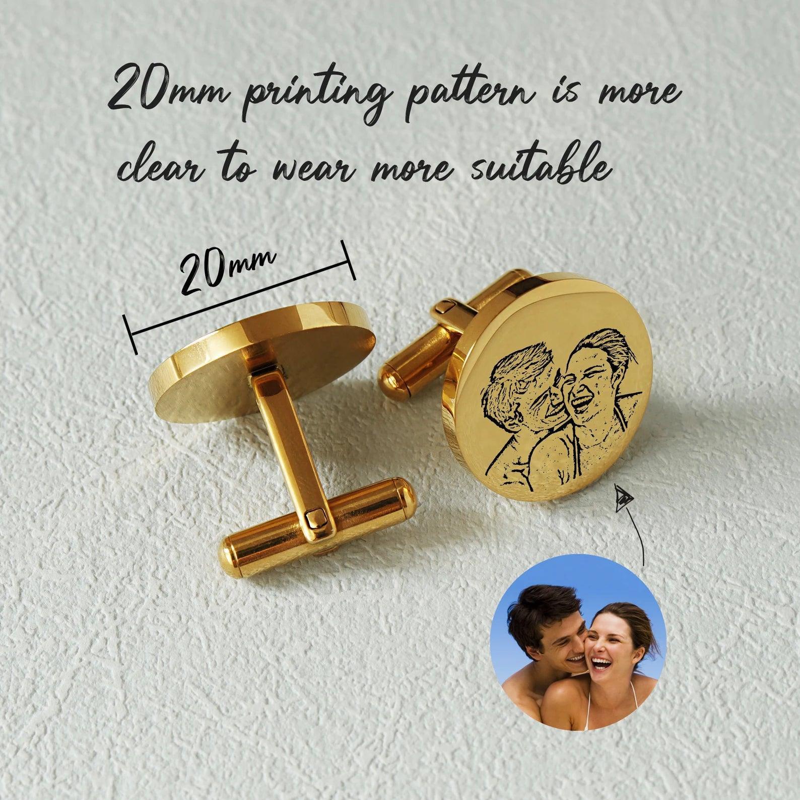 Custom Character Cufflinks Set - Personalized Cufflinks for Weddings