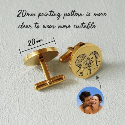 Custom Character Cufflinks Set - Personalized Cufflinks for Weddings