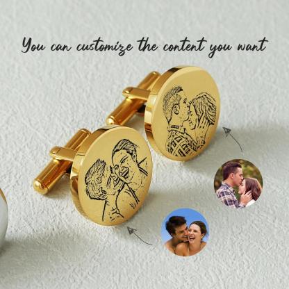 Custom Character Cufflinks Set - Personalized Cufflinks for Weddings