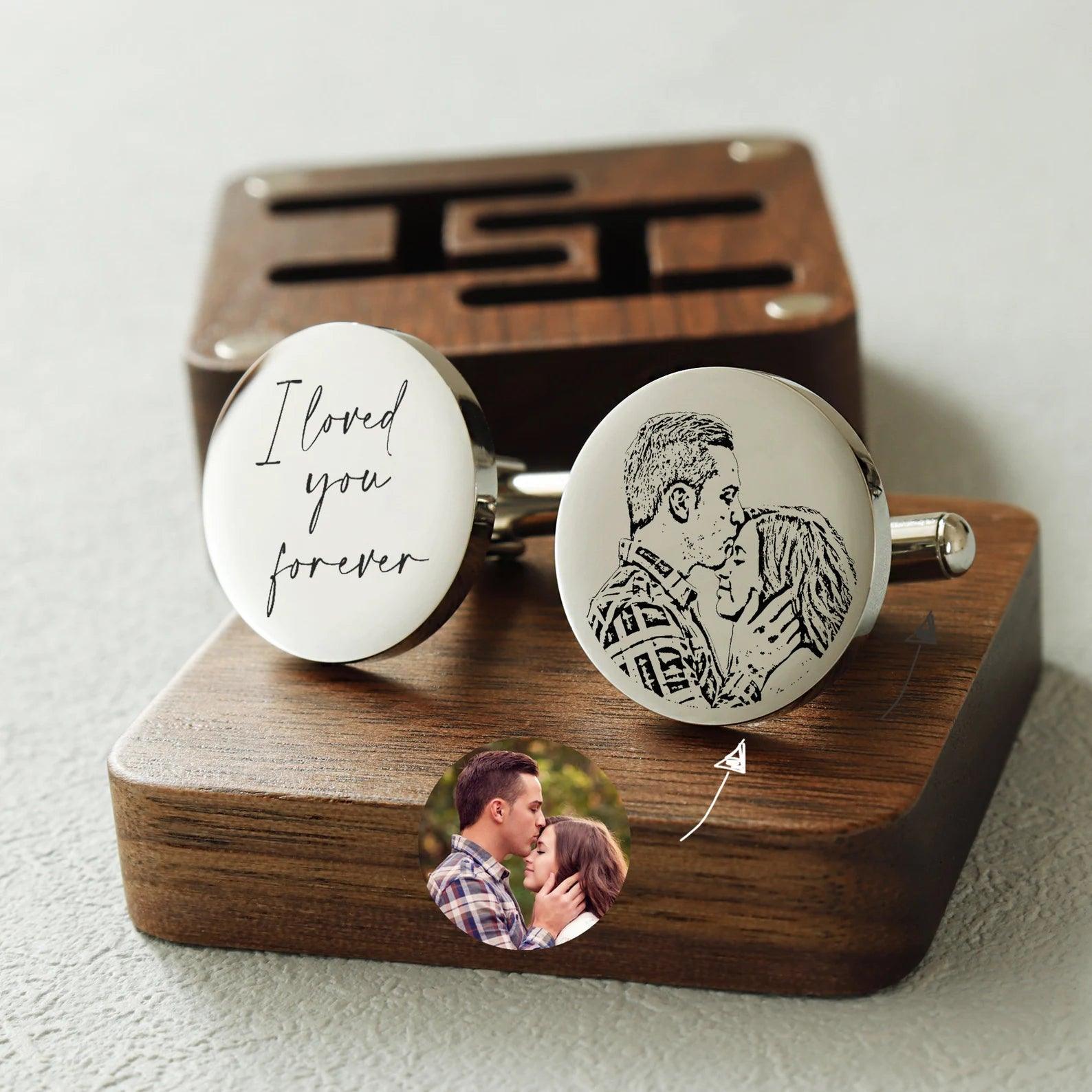 Custom Character Cufflinks Set - Personalized Cufflinks for Weddings