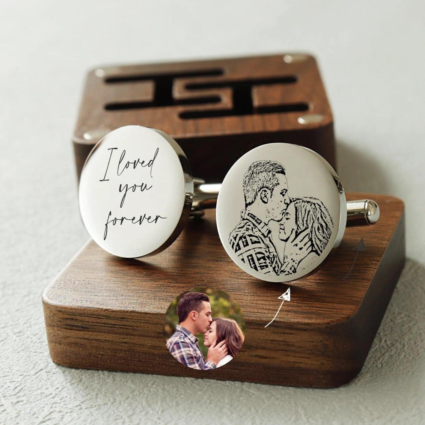 Custom Character Cufflinks Set - Personalized Cufflinks for Weddings
