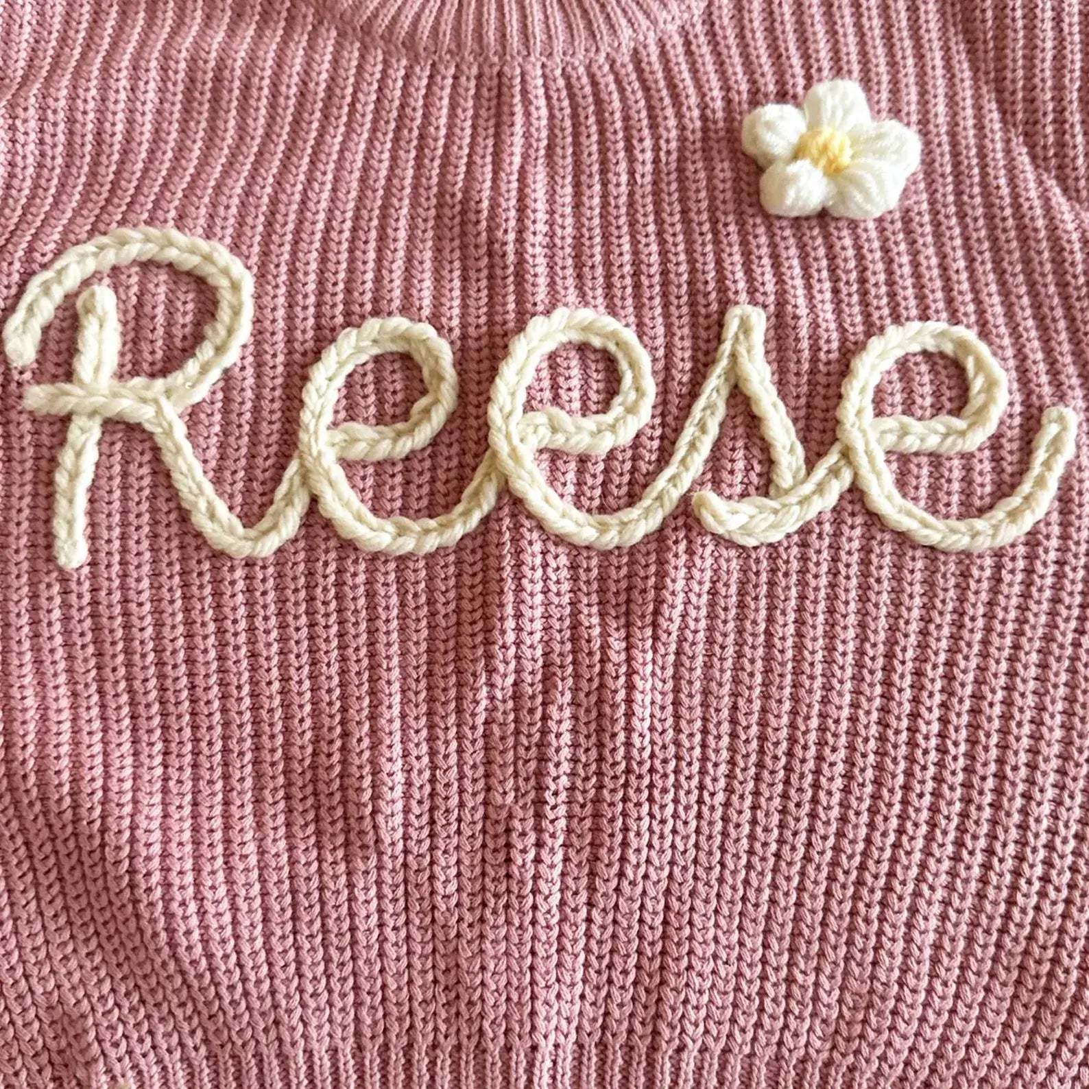 Custom Embroidered Baby Name Sweater – Light & Soft Personalized Gift