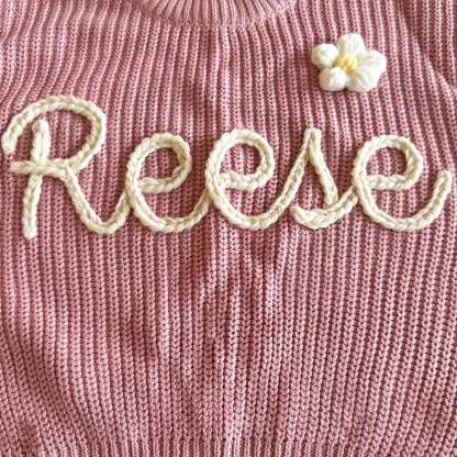 Custom Embroidered Baby Name Sweater – Light & Soft Personalized Gift