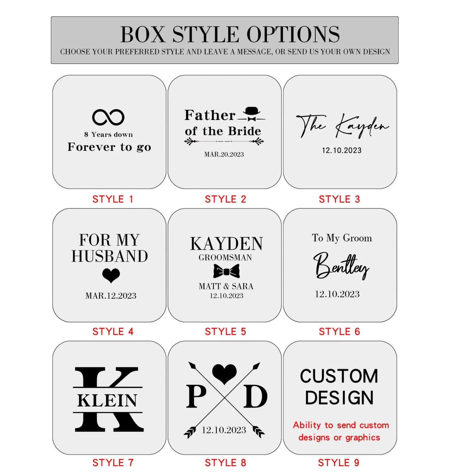 Custom Character Cufflinks Set - Personalized Cufflinks for Weddings