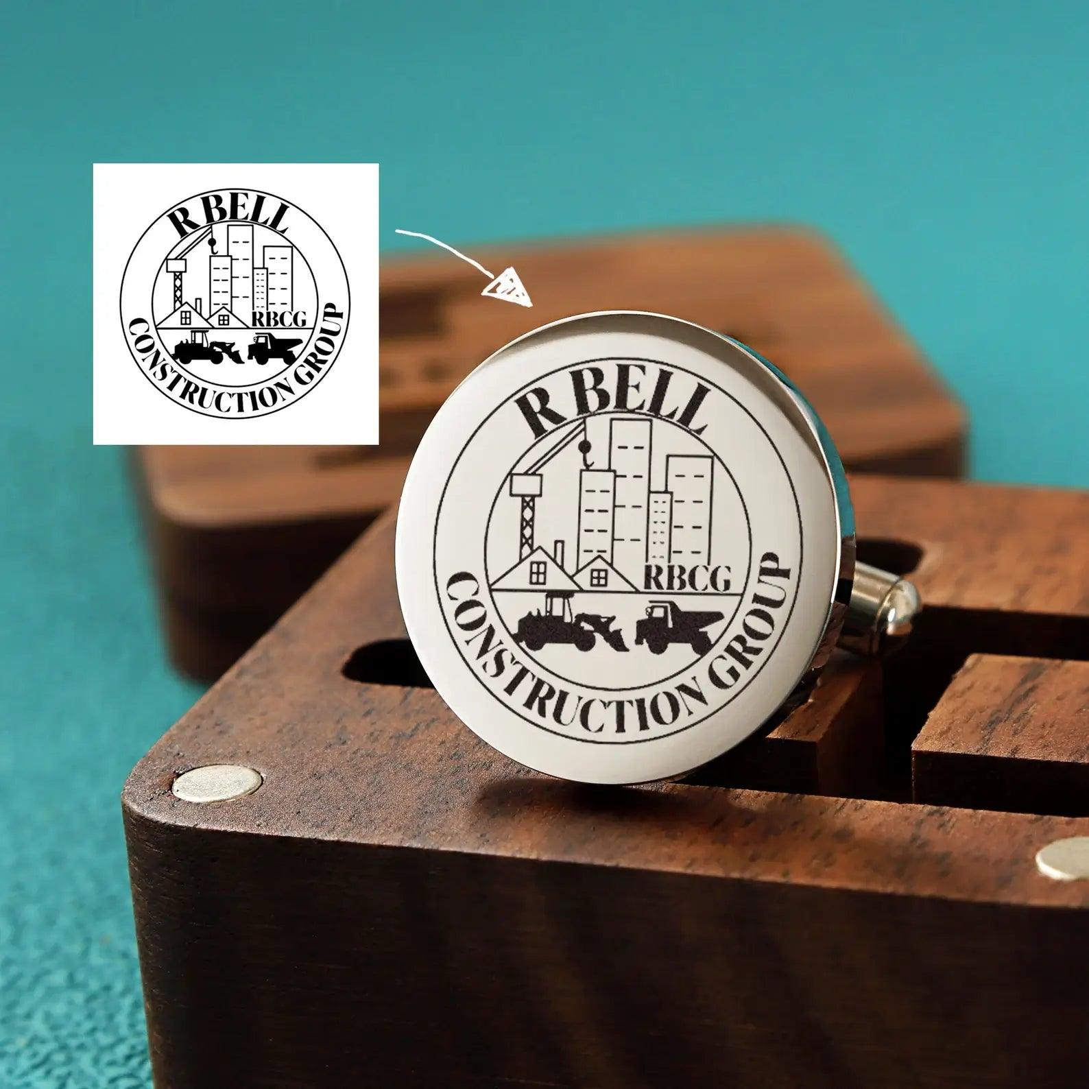 Custom logo cufflinks set